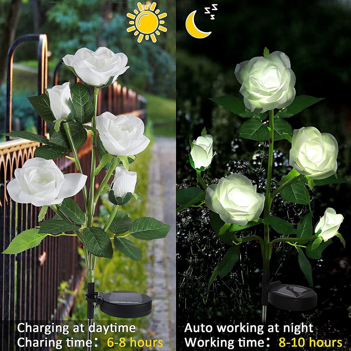Qishi Solar Red 1.2 V LED Landscape and Walkway Light (2 Pack)