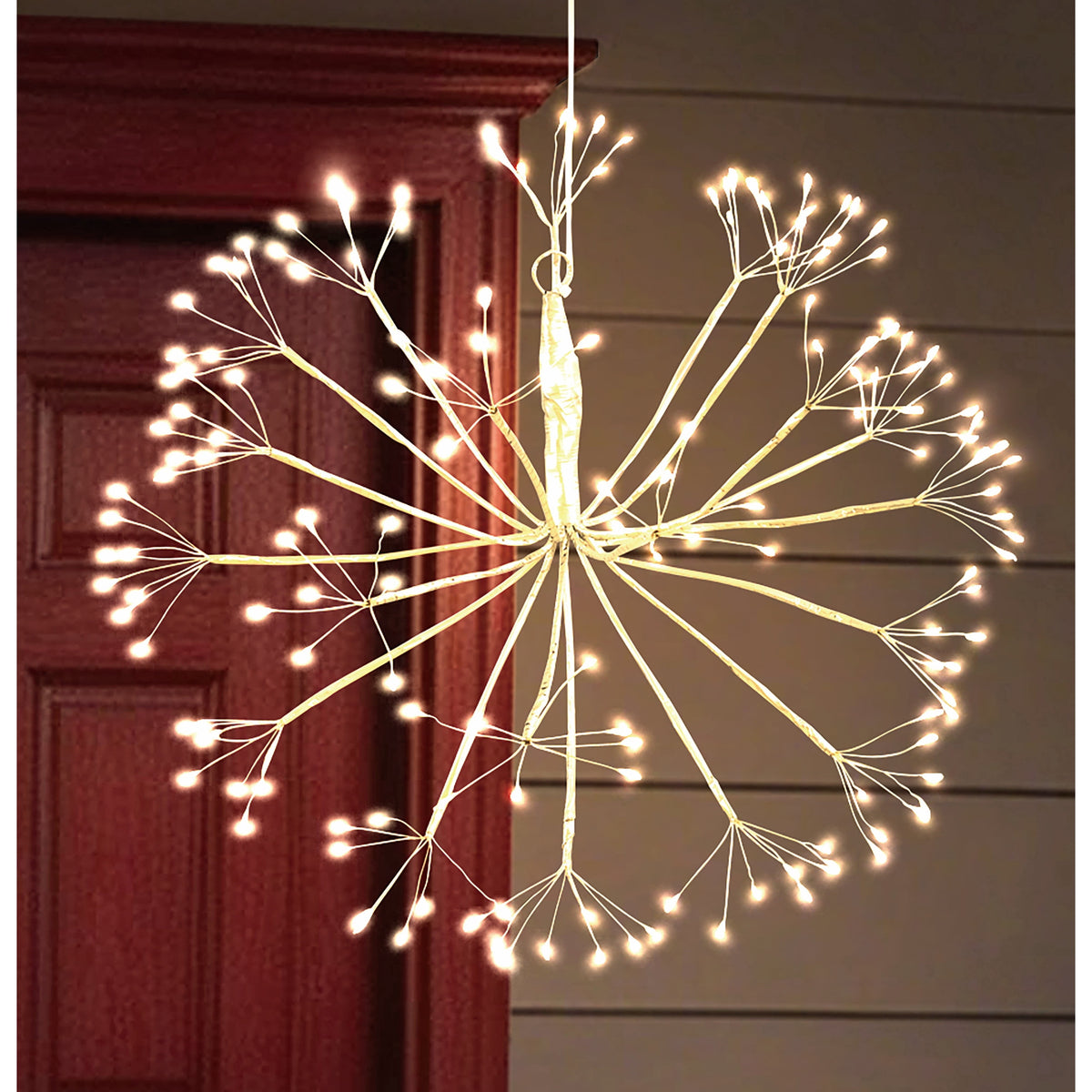 Indoor/Outdoor Battery-Operated Light-Up Twinkle Exploding Star Christmas Decoration with 160 LED Lights, Silver, 16.5", by Holiday Time