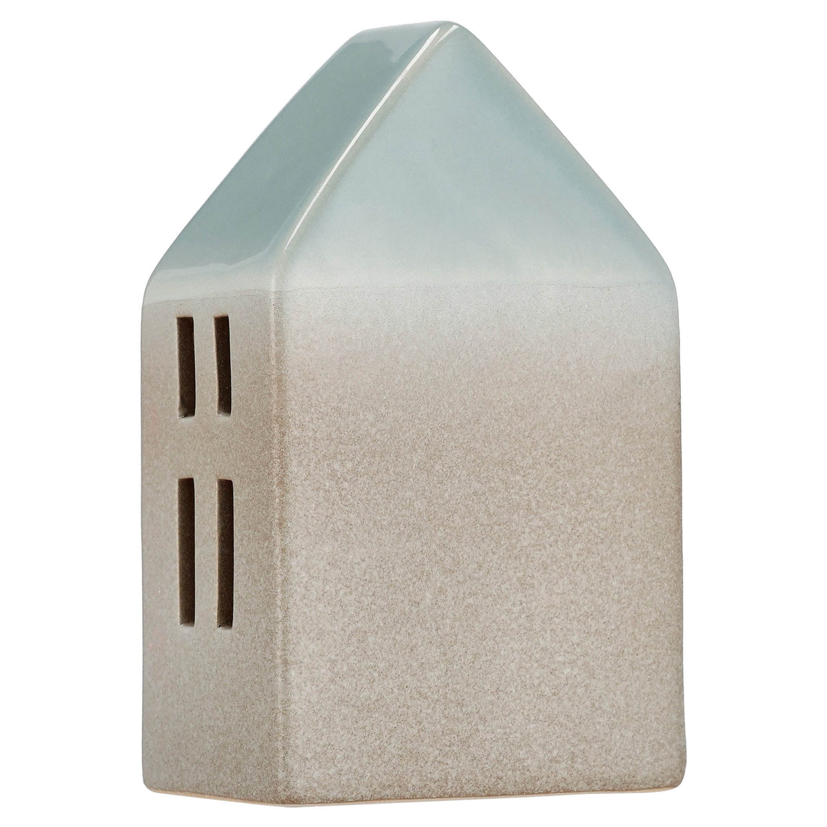 Light-Up LED Ceramic House Christmas Decoration, Gray, 6.3", by Holiday Time