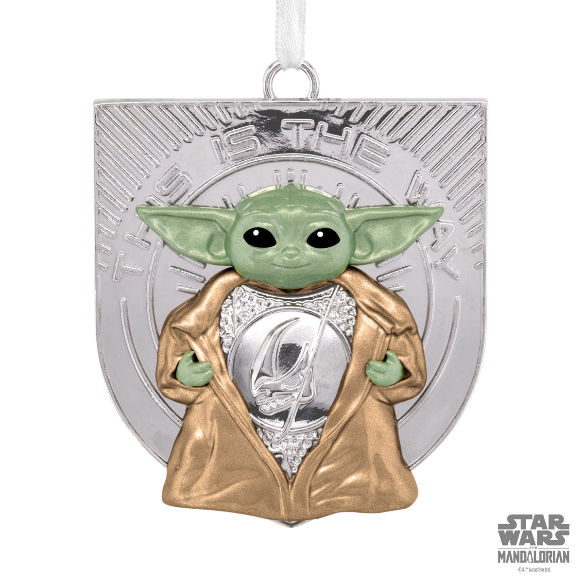 Hallmark Christmas Ornament (Star Wars: The Mndlrian Grogu, Metal), 1 Count