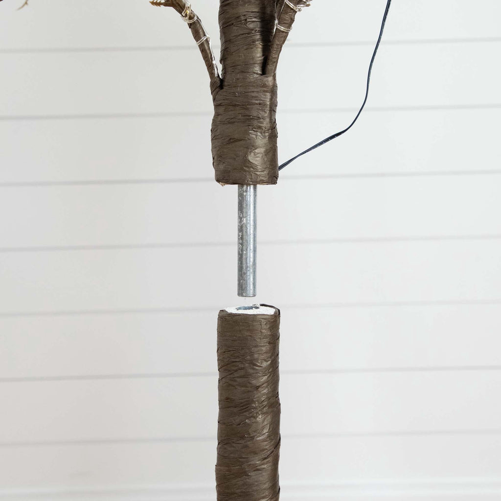 Nearly Natural Pre-Lit Brown Twig Artificial Christmas Tree - 4' - Warm White LED Lights