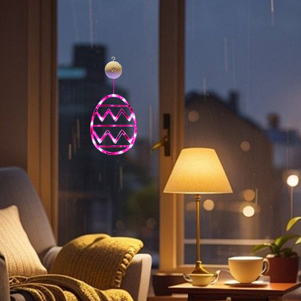 XGFHYJEH Easter Lighted Window Decorations, Easter Egg Lights, Easter Lights, Egg String Lights, Easter Decorations Indoors, Easter Hanging Decoration