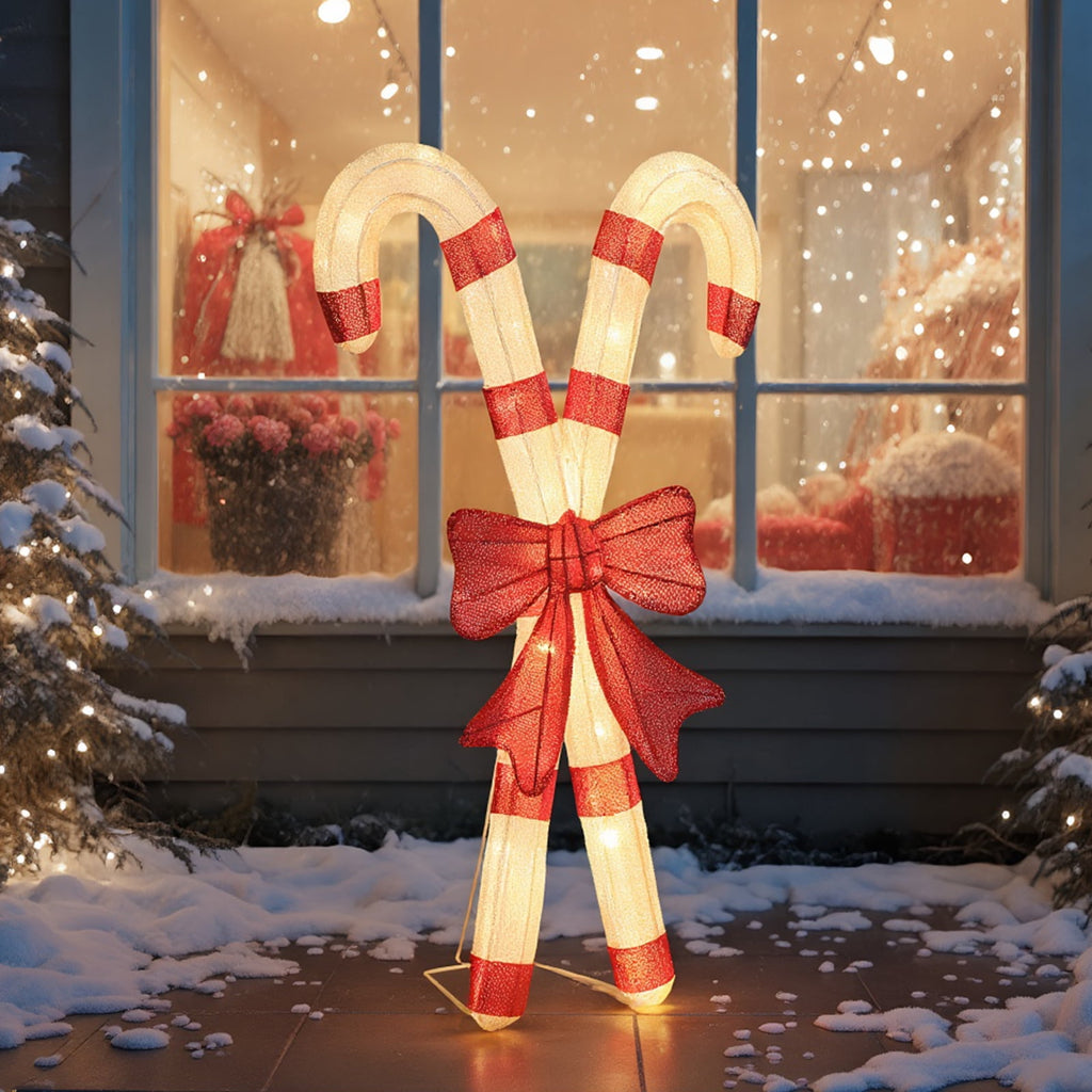 UBesGoo Christmas Candy Cane Lighted Christmas Decoration Outdoor Yard Decor