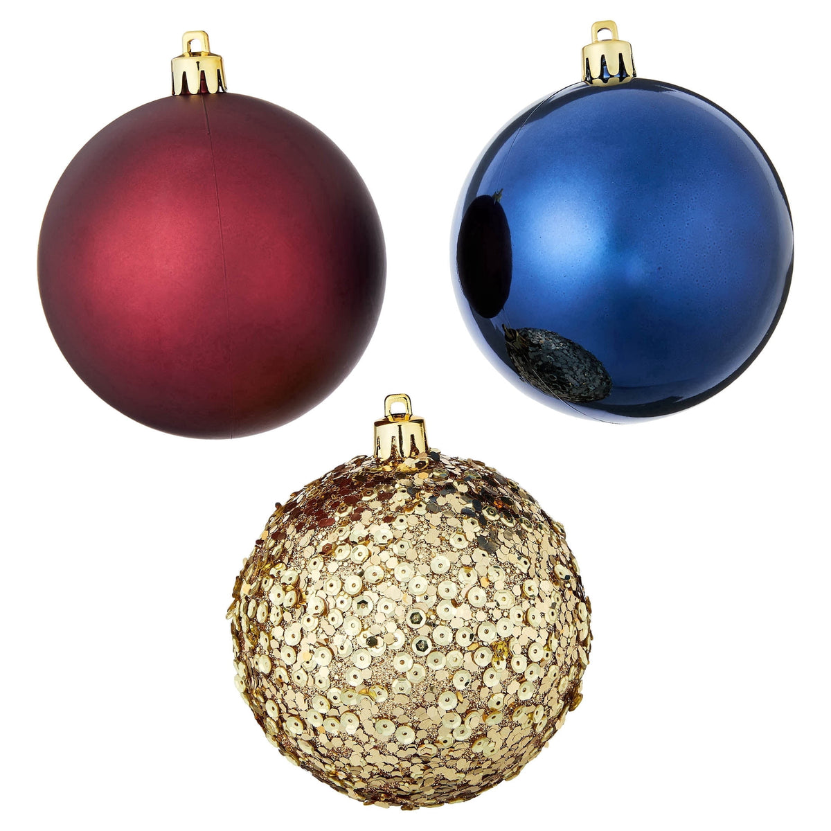 8-Count Champagne and White Ball Shatterproof Christmas Ornaments, 4.5", by Holiday Time
