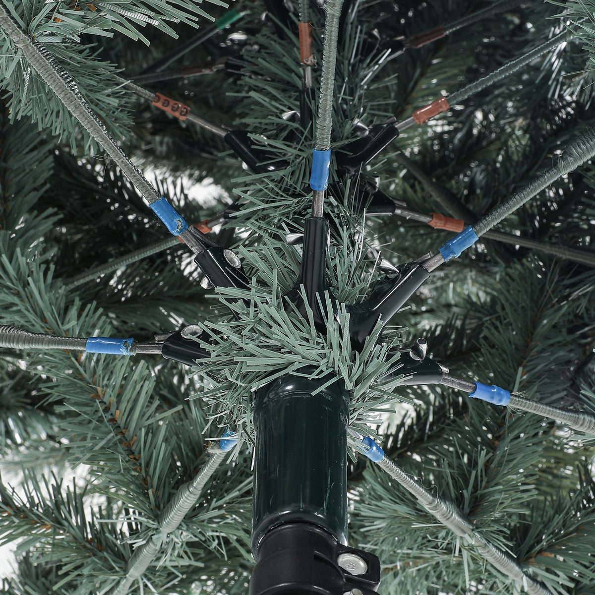 Dextrus 7.5 ft Prelit Spruce Christmas Tree with 51 Pine Cones, Hinged Artificial Christmas Tree with 1938 PE&PVC Tips & 500 Lights,11 Light Modes, Remote Control