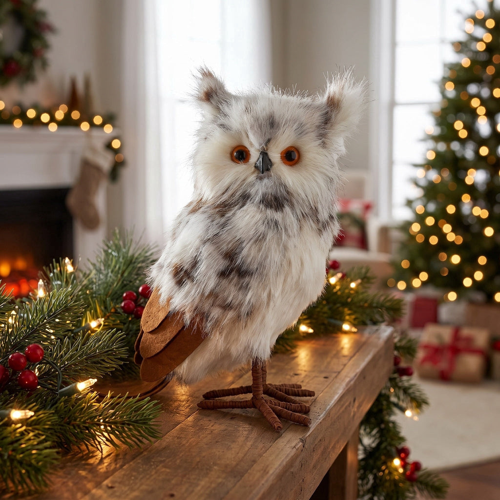 Spotted Owl Christmas Decoration, Multicolor, 11.5", by Holiday Time