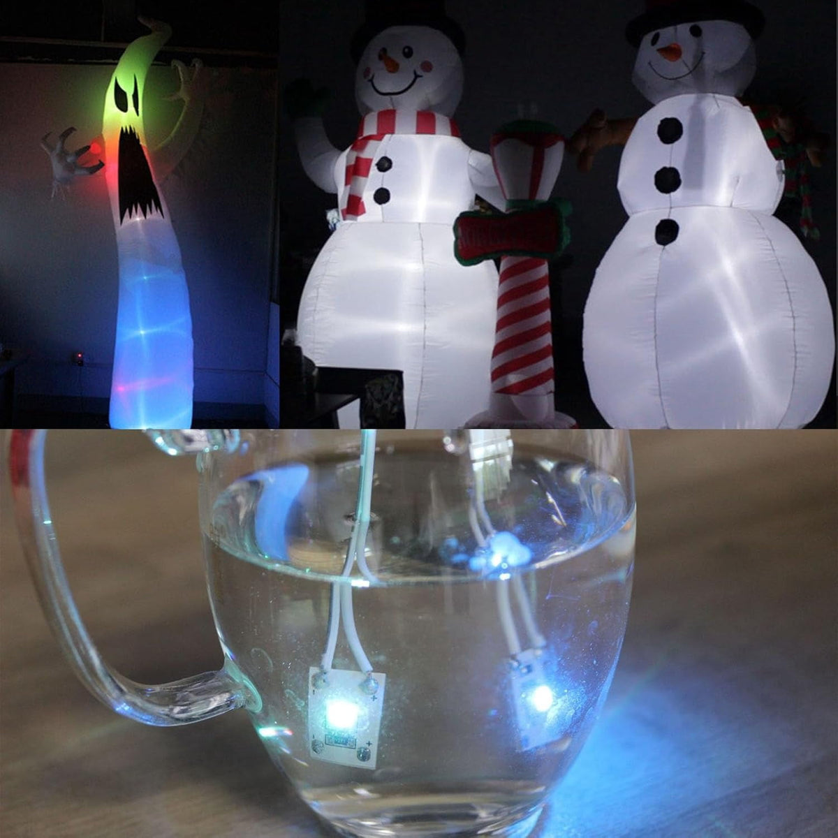 Light Strip,LED Module, Waterproof 5led Inflatable Light Strip, Plastic Small LED Light with 9.8ft Cable for Yard Holiday Inflatables