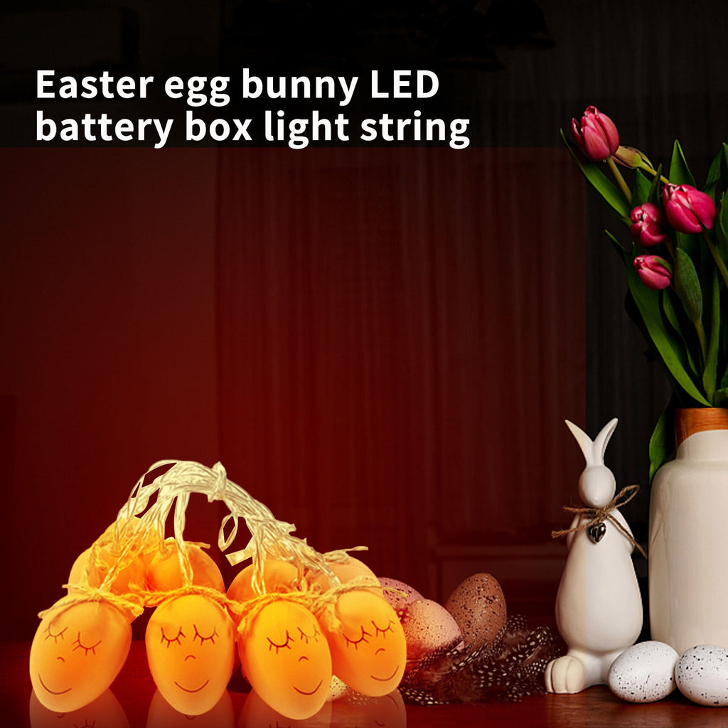 XGFHYJEH 1.65M 10LED Easter Lights for Easter Decorations, Battery Operated Easter String Lights for Easter Garland Spring Wreath Decor, Mini Lighted for Home Party Mantle Tree Decor