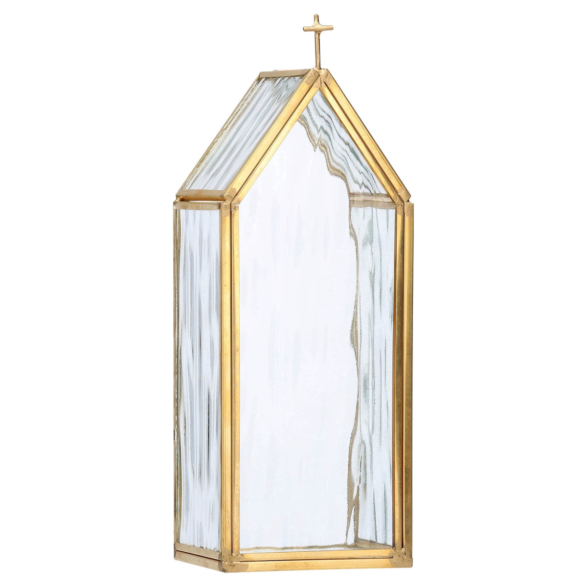 Clear Glass Church Candle Holder, 7.5", by Holiday Time
