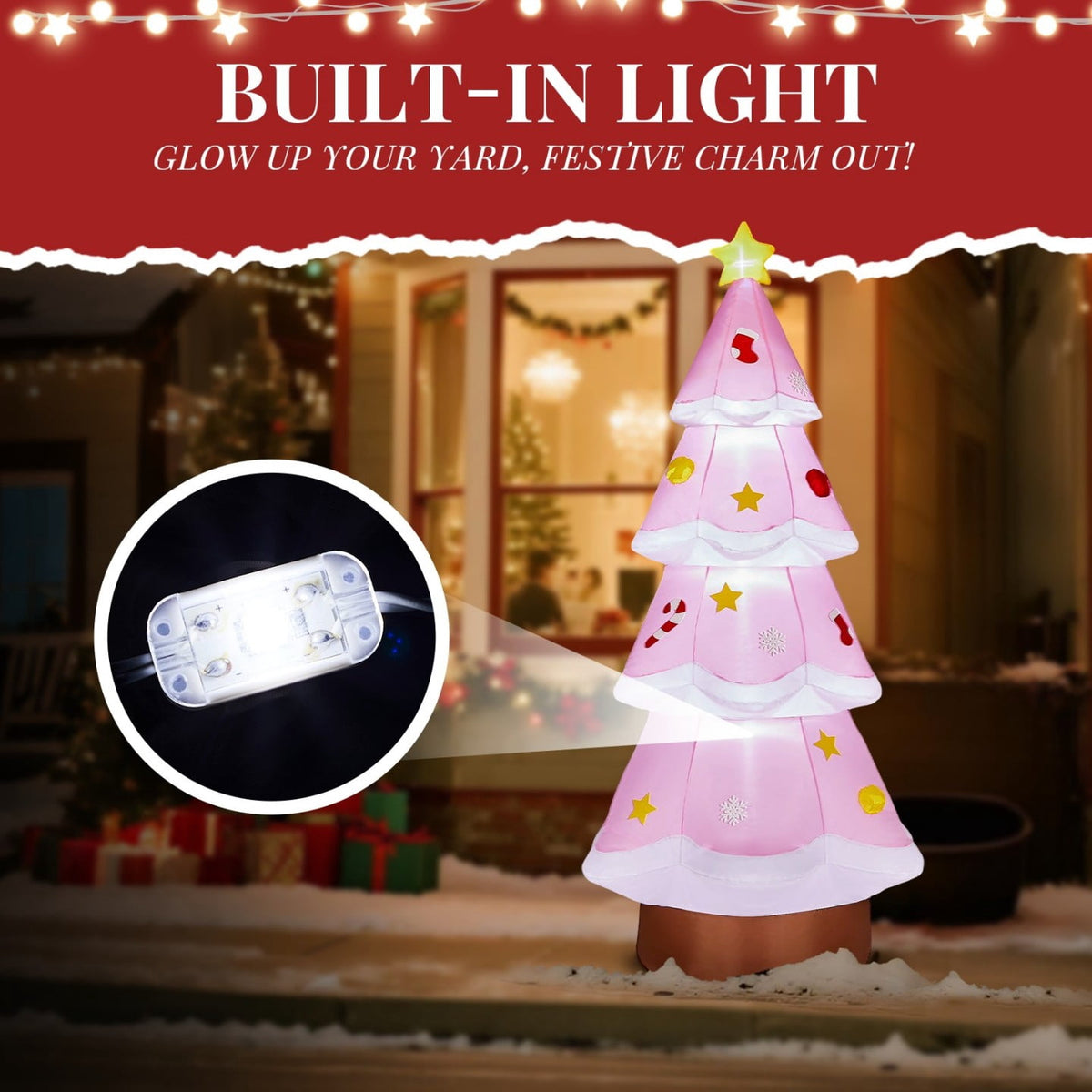 Tcbosik 12 FT Giant Christmas Inflatables Snowman Outdoor Yard Decorations, Blow up Snow Man with Black Hat, Built-in LED Light, Winter Outside Decor for Holiday Party Patio Garden Lawn