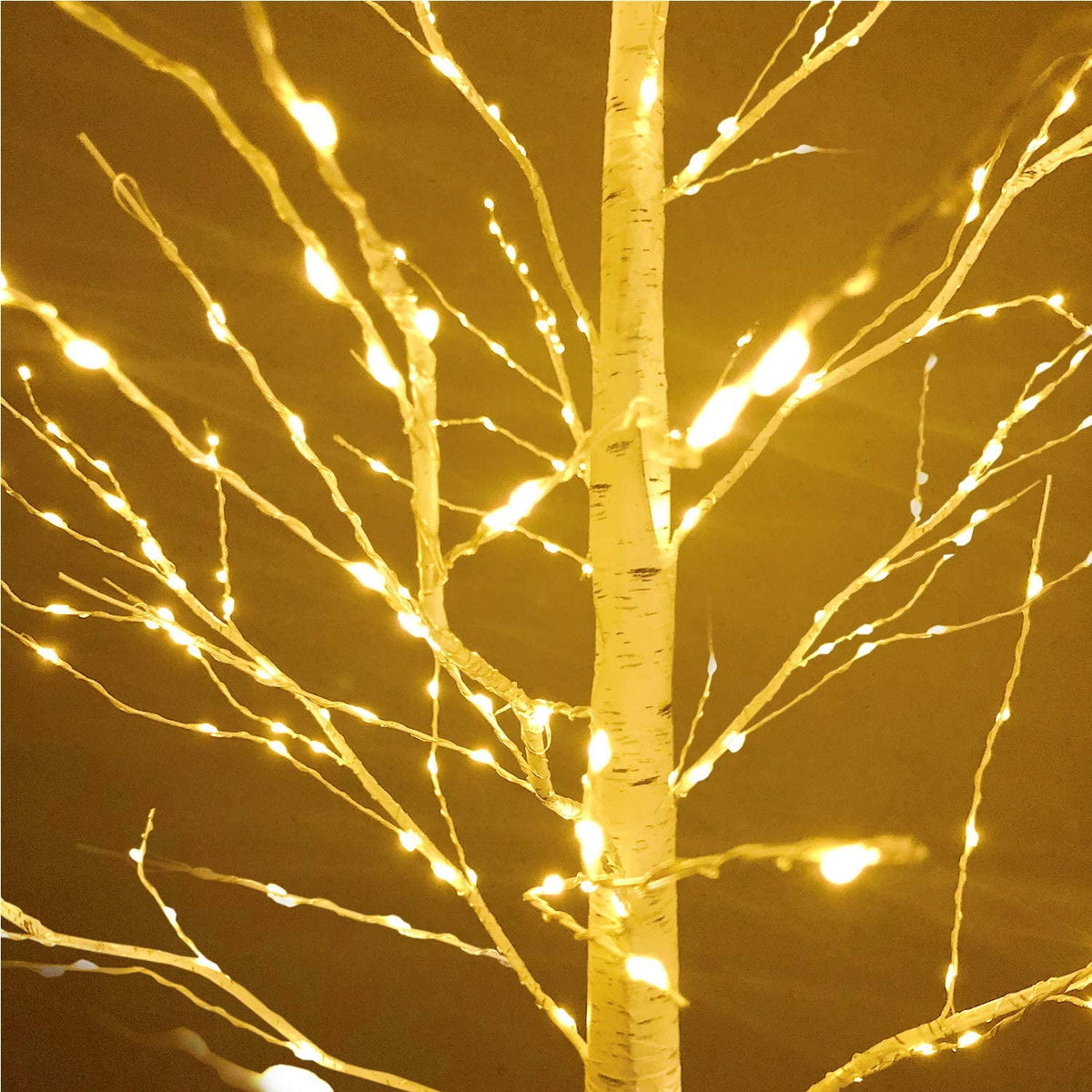 Rirool LED Birch Tree Light with Remote Control and 8 Flashing Modes - 6 Ft Warm White 440 LEDs for Home Decor, Party, Wedding, Festival Decoration