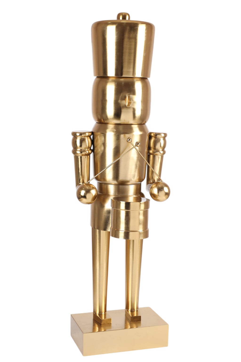 48.7IN Metallic Gold Nutcracker Outdoor Decor by Metal