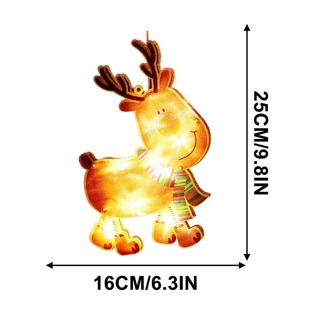 RXIRUCGD Christmas Window Hanging Lights Decorations, Christmas Window Lights with Suction Cup, Battery Operated Hanging Christmas Window Lights Indoor for Xmas Tree Fireplace Door Window Decor