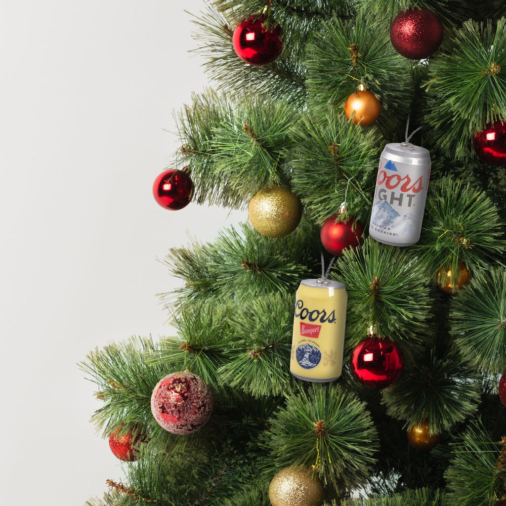 Coors Light & Coors Banquet Mini Can Ornament 2‑Pack