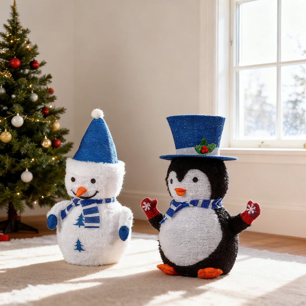 Ktaxon Penguin Christmas Lighted Outdoor Decoration for Holiday Lawn Garden Party