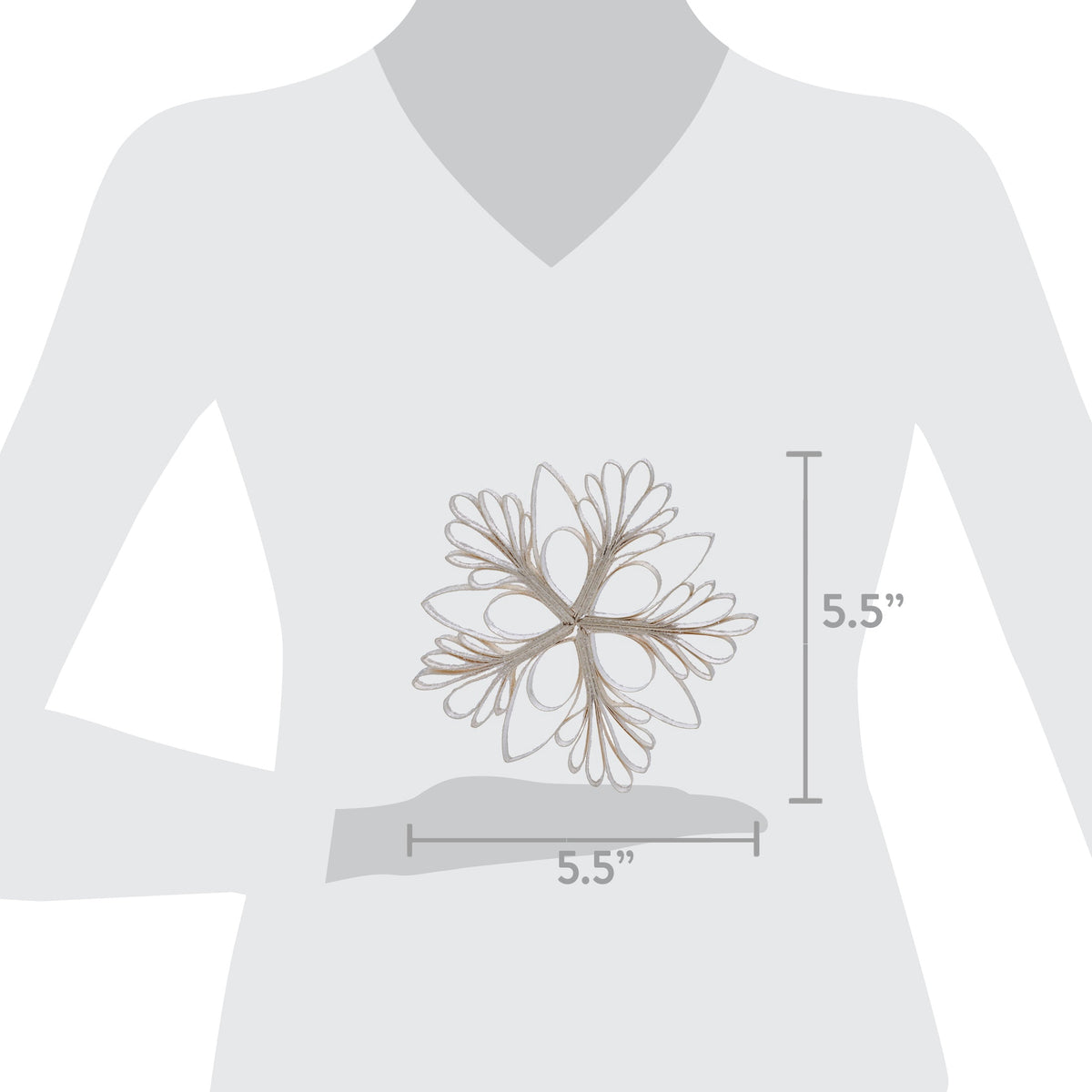 White Paper Snowflake Christmas Ornament, 5.5", by Holiday Time