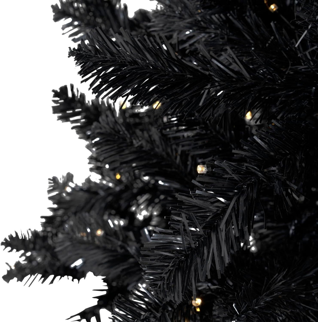 Naomi Home 7.5ft Gold Christmas Tree with Lights, Unique Colored Christmas Tree Prelit with 1412 Branch Tips, 600 Warm Lights and Metal Stand, Aritificial Christmas Tree