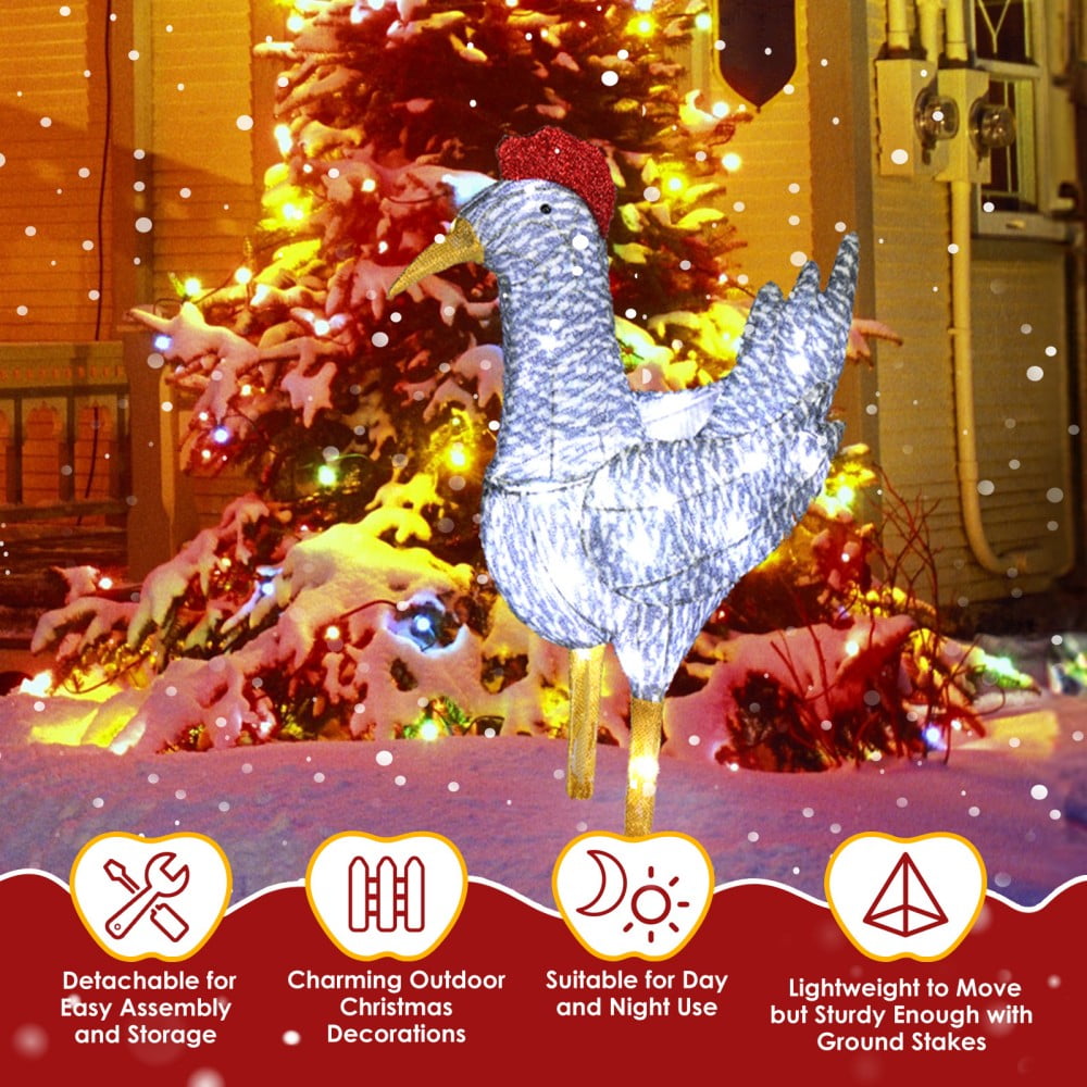 JOY Letter Sign Decoration - Lighted Home Scene Yard Sign Decor with Warm White Light - Indoor Outdoor Christmas Display for Lawn Garden - 47.2in Tall