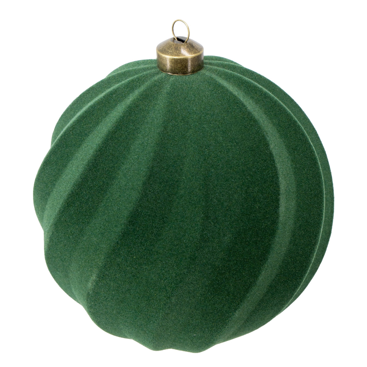 My Texas House 3-Count Green Velvet-Feel Shatterproof Christmas Ornaments