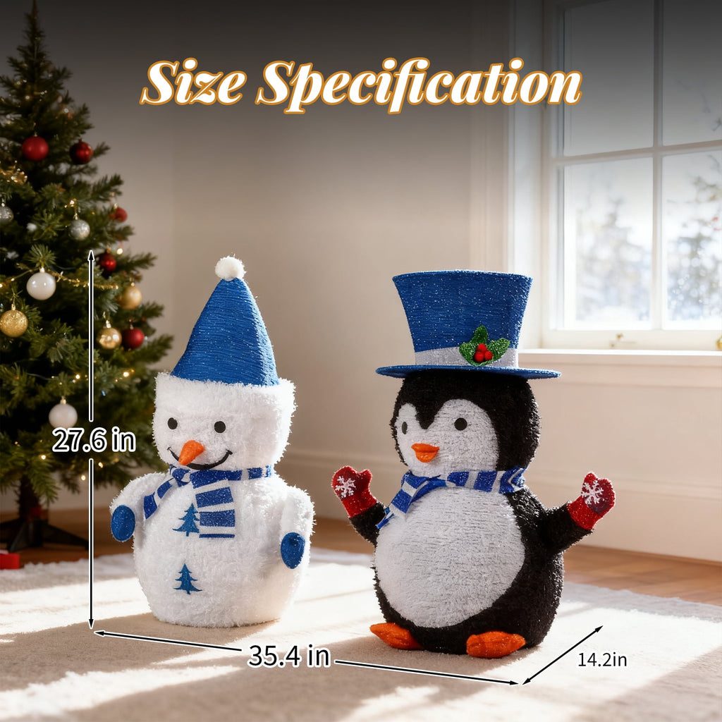 Ktaxon Penguin Christmas Lighted Outdoor Decoration for Holiday Lawn Garden Party