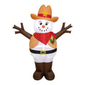 Multicolor Sheriff Snowman Christmas Yard Inflatable, 4', by Holiday Time