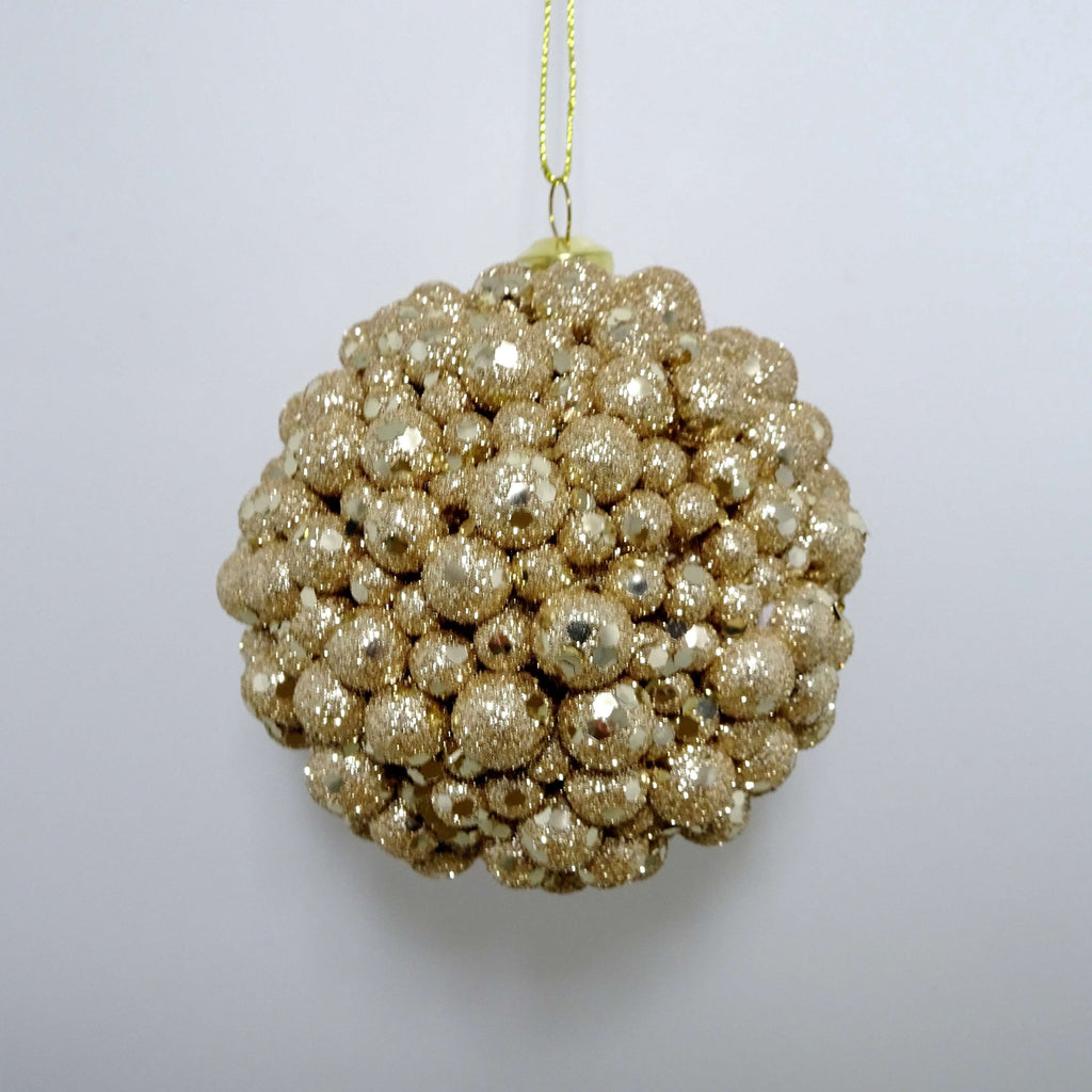 4-Count Gold Berry Balls Christmas Ornaments, 4", by Holiday Time