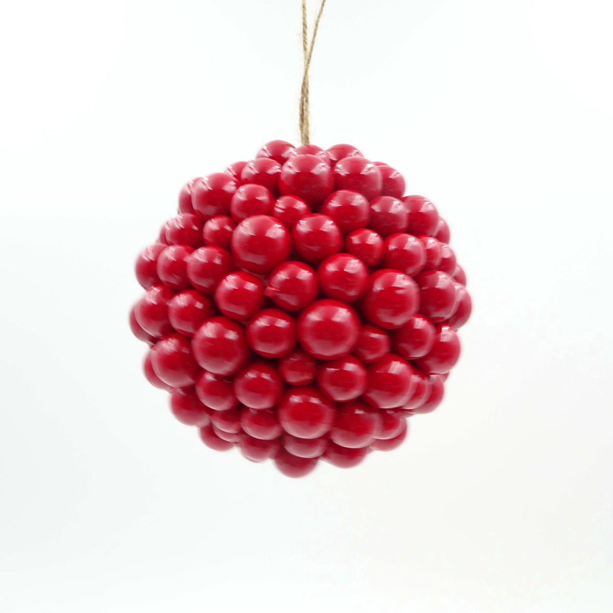 4-Count Red Berry Ball Christmas Ornaments, 3.5", by Holiday Time