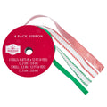 Red/Green/White Christmas Ribbon, 12', 4 Pack, by Holiday Time