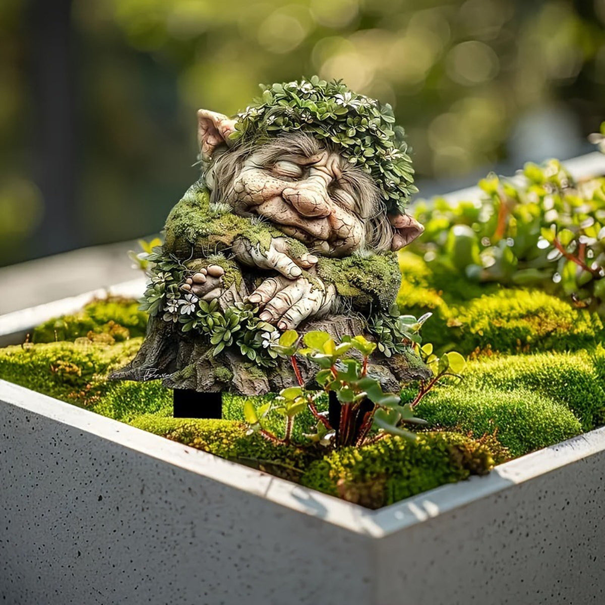 Nkmbld Clearance & Promo! Garden Ornaments, Garden Sculpture Acrylic Potted Plants and Courtyard Decorative Floor Tiles, Housewarming Ornament for Patio, Lawn, Yard, Pathway