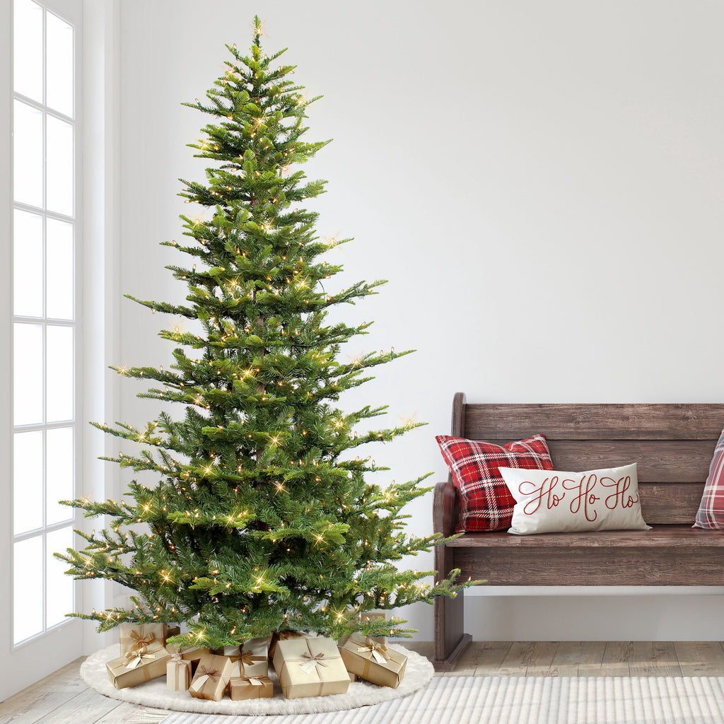 Puleo International Pre-Lit 7.5 ft Aspen Fir Artificial Christmas Tree with 700 Clear Lights