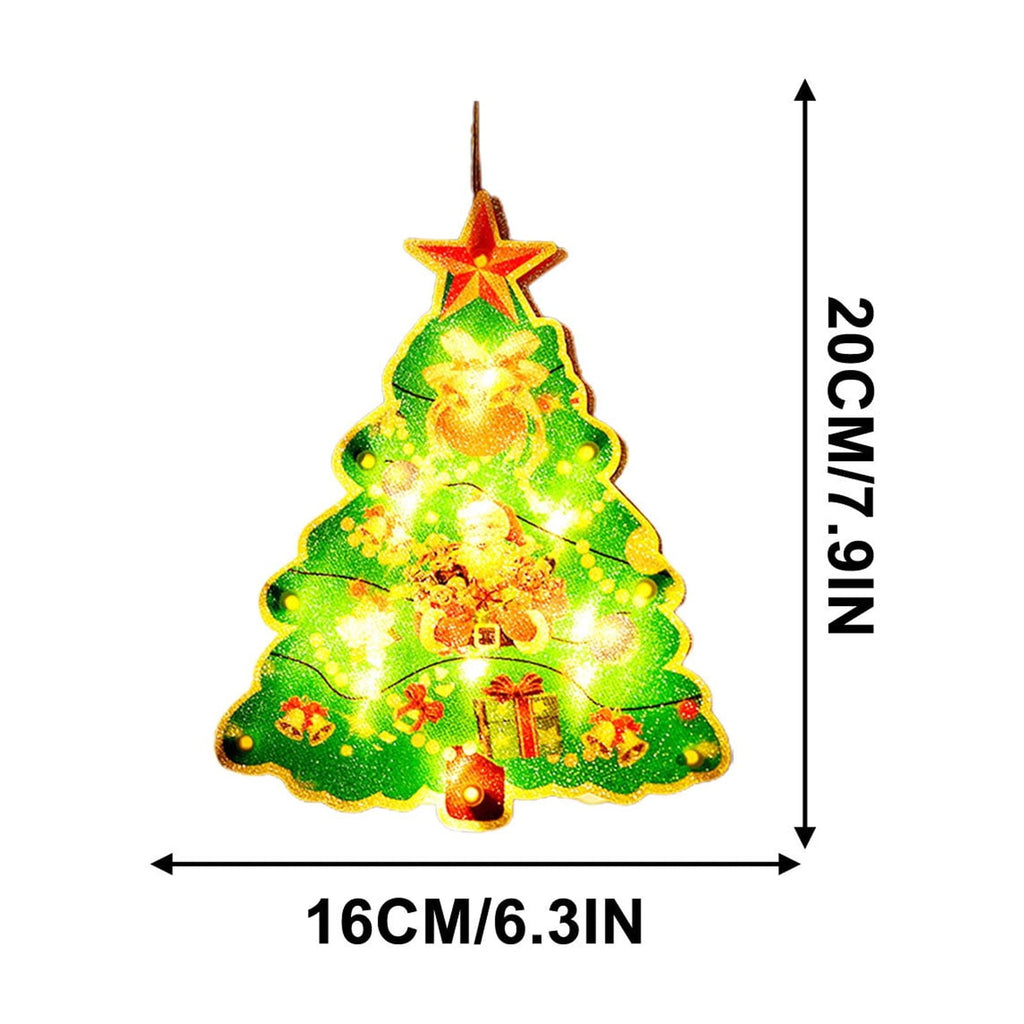 RXIRUCGD Christmas Window Hanging Lights Decorations, Christmas Window Lights with Suction Cup, Battery Operated Hanging Christmas Window Lights Indoor for Xmas Tree Fireplace Door Window Decor