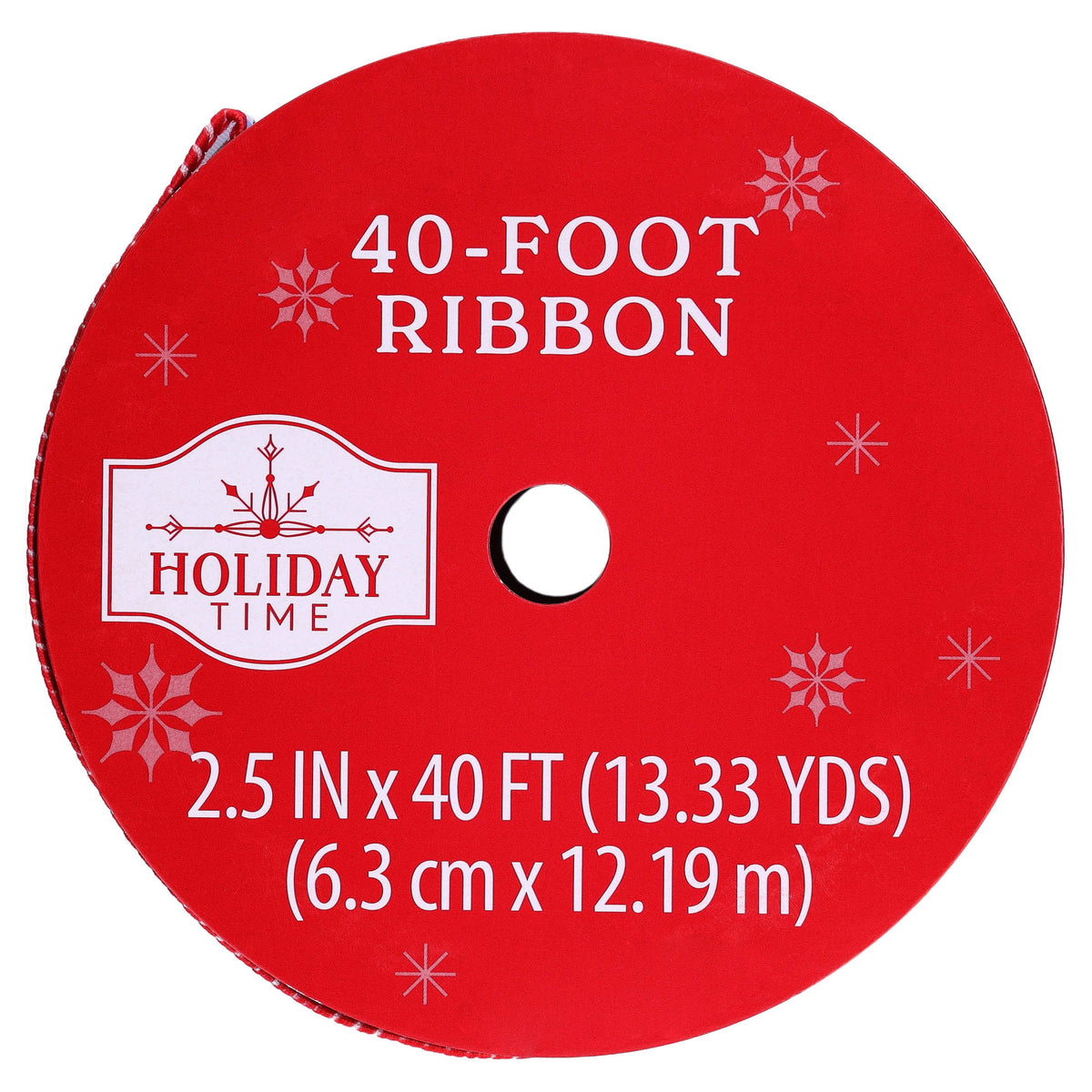 Multicolor Check Linen Christmas Ribbon, 2.5" x 40', by Holiday Time