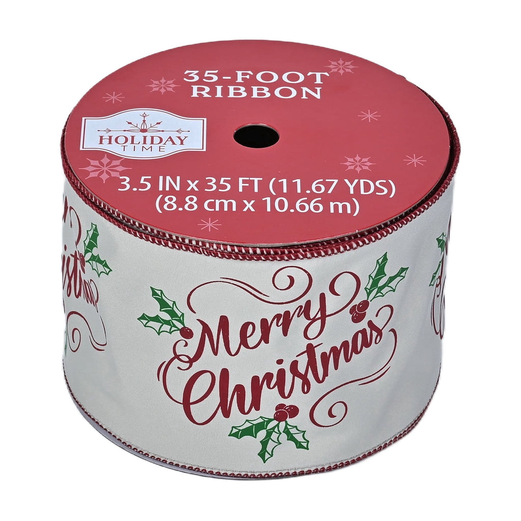Multicolor Merry Christmas Ribbon, 3.5" x 35', by Holiday Time