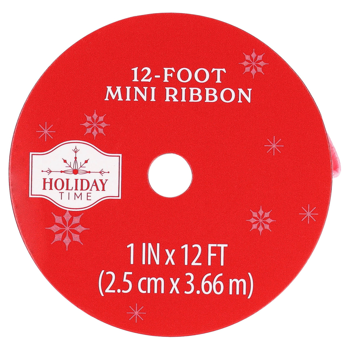 Pink Grosgrain Mini Christmas Ribbon, 1" x 12', by Holiday Time