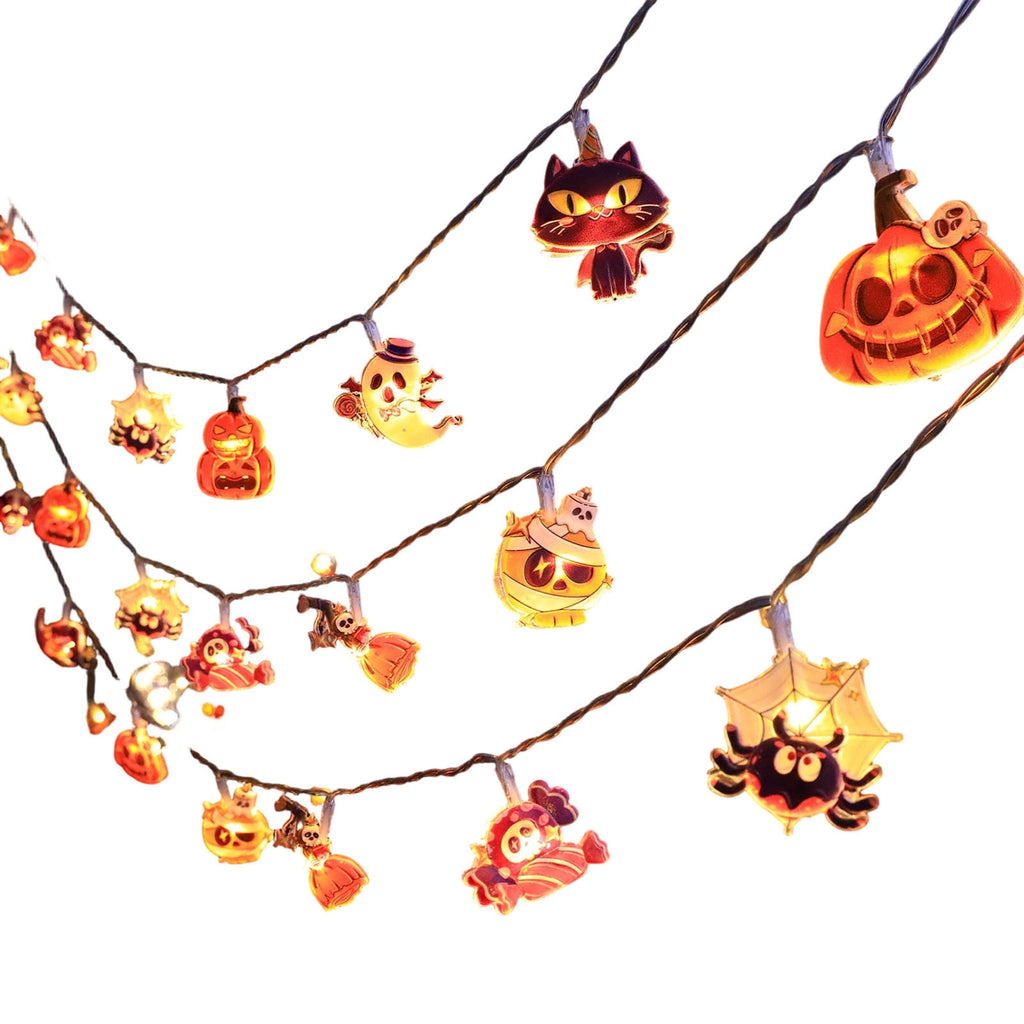 AZXY Halloween String Lights, Ghost Shaped White Halloween Lights, Indoor Outdoor Halloween Decor, Halloween Party Indoor Decor, Battery 5 FT Halloween Decorations, Stair Mantel Patio Halloween Decor