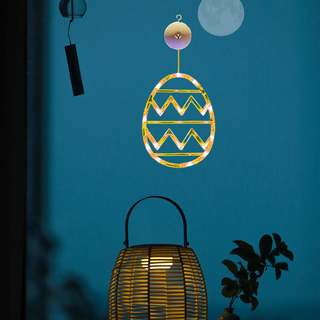 XGFHYJEH Easter Lighted Window Decorations, Easter Egg Lights, Easter Lights, Egg String Lights, Easter Decorations Indoors, Easter Hanging Decoration