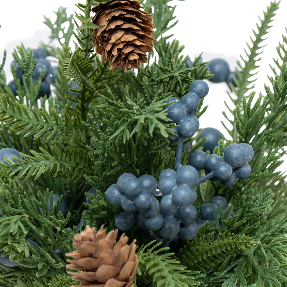 My Texas House Evergreen, Pinecone, and Berry Christmas Arrangement in Pot, Multicolor, 16"