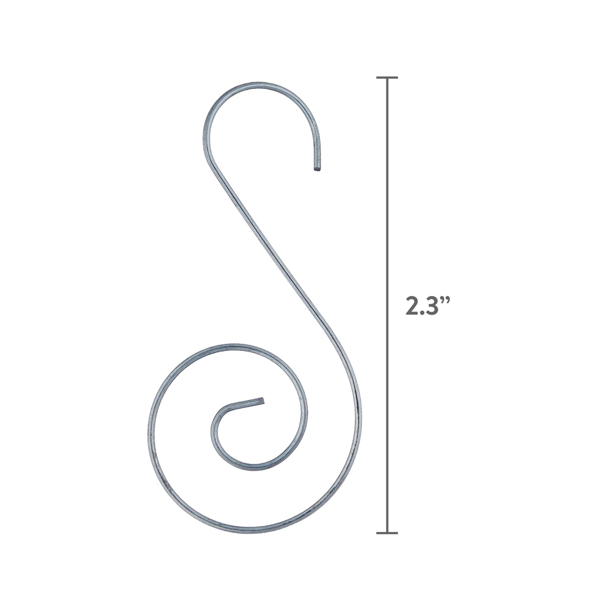 Large Silver Spiral Christmas Ornament Hooks, 2.3", 15 Count, by Holiday Time