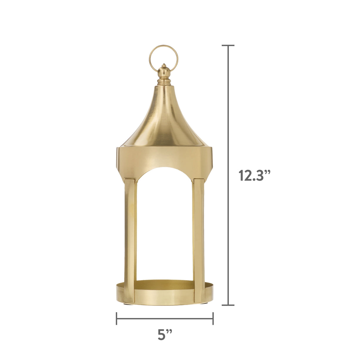 Metal Lantern Christmas Decoration, Gold, 12.3", by Holiday Time
