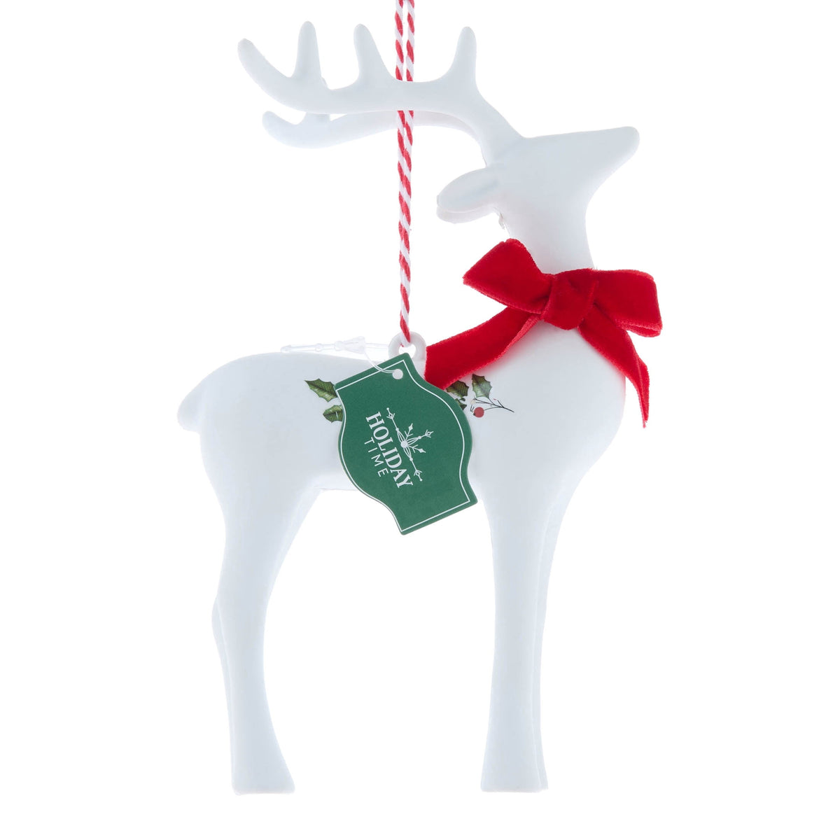 White/Red/Green Reindeer Christmas Ornament, 6", by Holiday Time