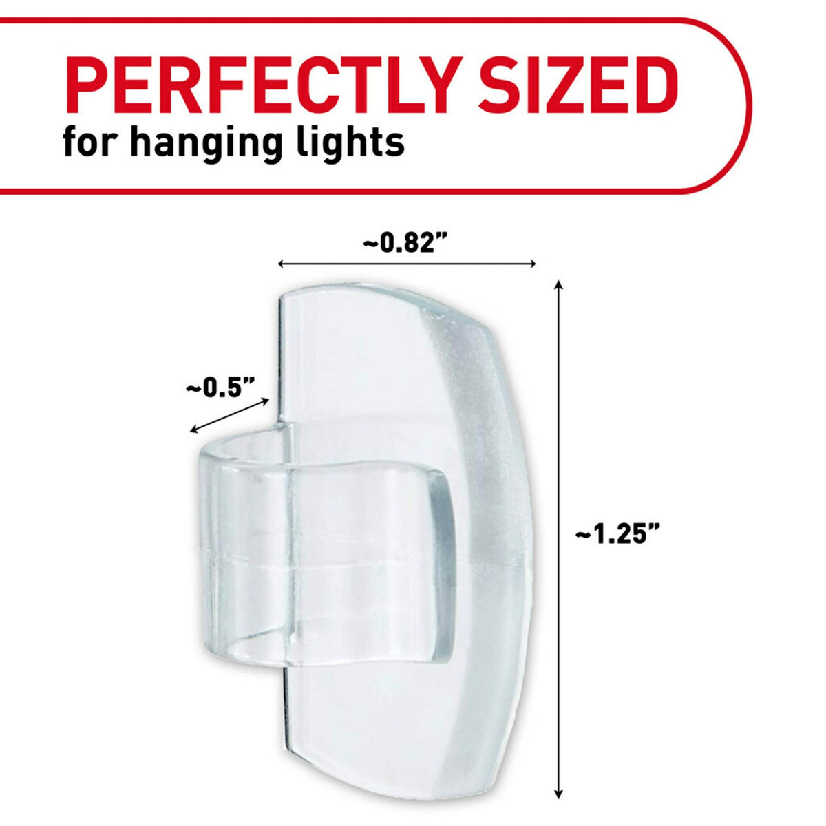 Command Outdoor Light Clips, Clear, Damage Free Decorating, 30 Clips and 32 Command Strips