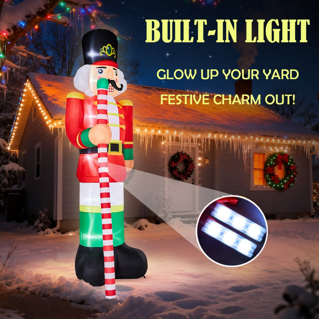 Tcbosik 12 FT Giant Christmas Inflatables Snowman Outdoor Yard Decorations, Blow up Snow Man with Black Hat, Built-in LED Light, Winter Outside Decor for Holiday Party Patio Garden Lawn