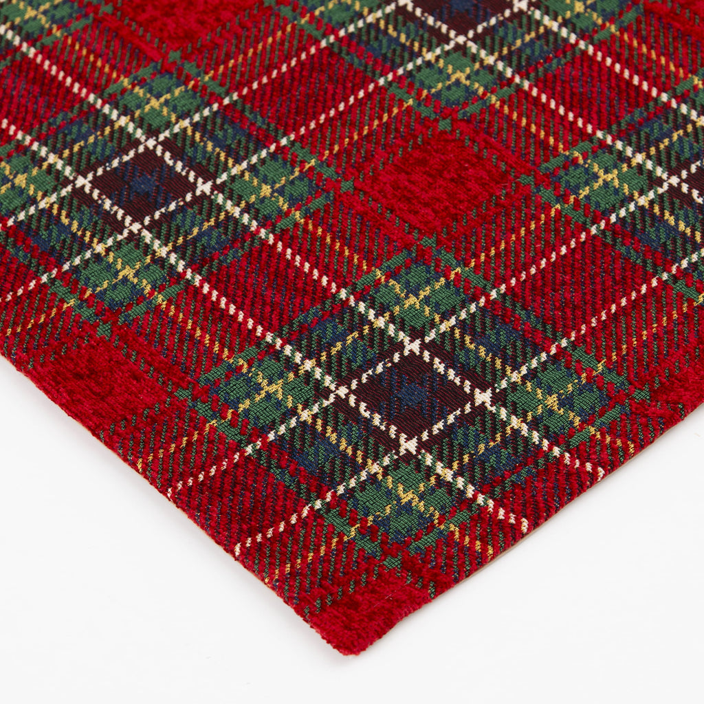 Better Homes & Gardens Red Corin Plaid Washable Indoor Runner Rug, 24"x96"