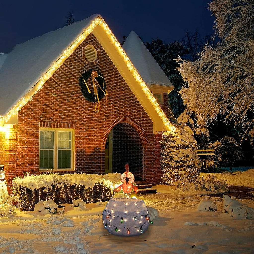 Rudolph Prelit LED Indoor/Outdoor Christmas 3D Yard Decor Sitting Clarice, with 70 White LED Lights 24"