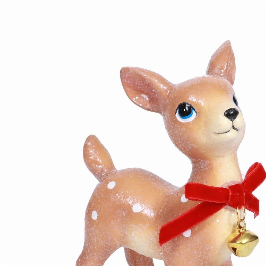 Standing Deer with Bell Christmas Decoration, Multicolor, 5.25", by Holiday Time