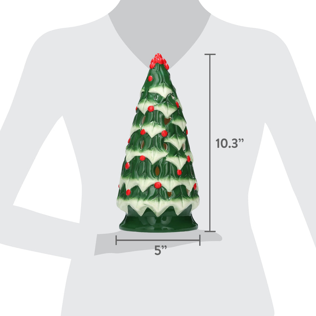 Ceramic Light-Up Tree Christmas Decoration, Multicolor, 10.3", by Holiday Time