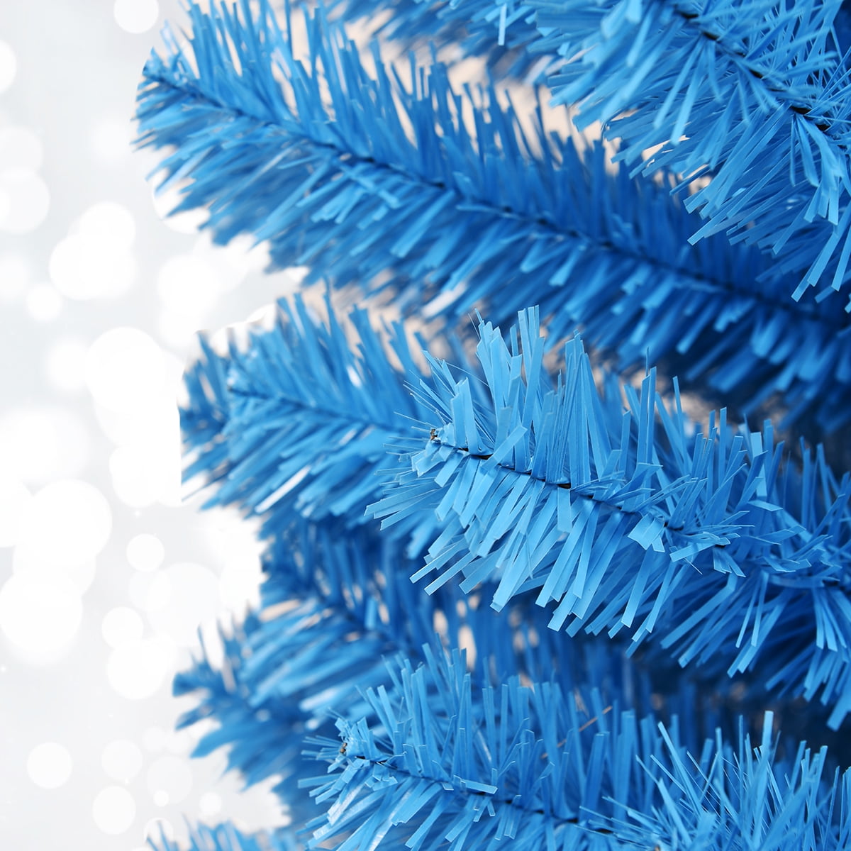 Gymax 6ft Pencil Artificial Christmas Tree Electroplate Pencil Tree (Blue)