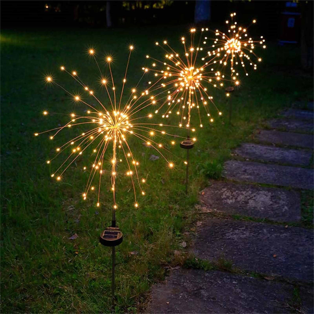 AuroraX Outdoor Decorations Party Christmas Lights , Shape-Shifting Solar Waterproof Lights with Ground Spikes , Porch Yard Outdoor Home Decor