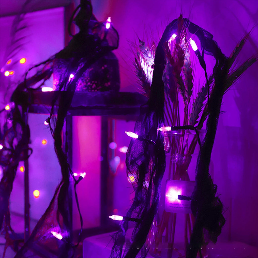 AZXY Halloween String Lights, Ghost Shaped White Halloween Lights, Indoor Outdoor Halloween Decor, Halloween Party Indoor Decor, Battery 5 FT Halloween Decorations, Stair Mantel Patio Halloween Decor