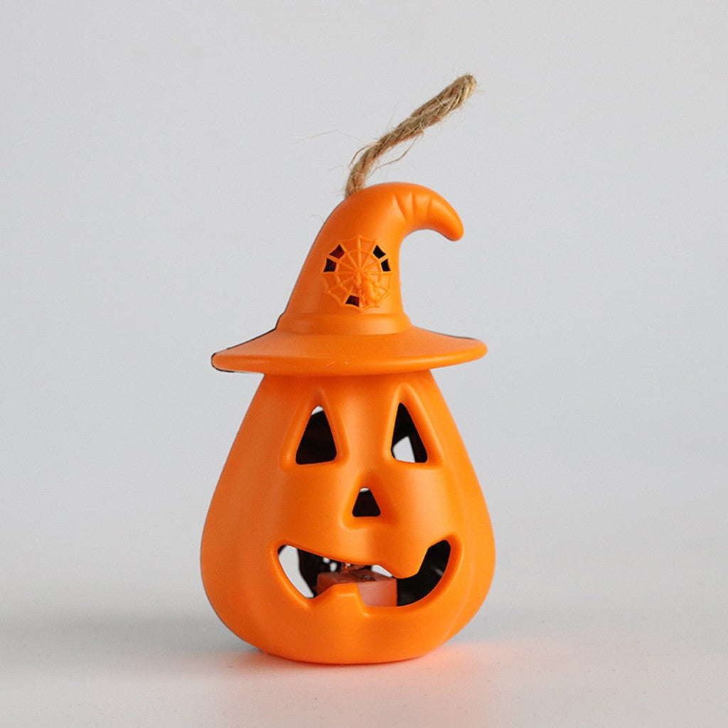 Mini LED Jack O Lantern - Battery Operated Halloween Decor with Flickering Light - 3.1 Inch Plastic Pumpkin for Porch, Pathway & Party Scary Display